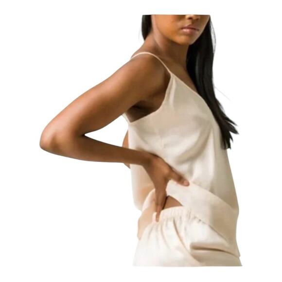 Ettitude NIB Silky Soft CleanBamboo™ Sateen Cami Oat Peachy Cream Large - Picture 2 of 16